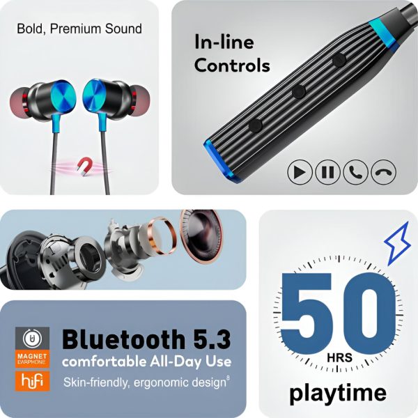 NextGen NB_76 Bluetooth Neckband – Wireless Earphones Long Battery Backup - Image 5
