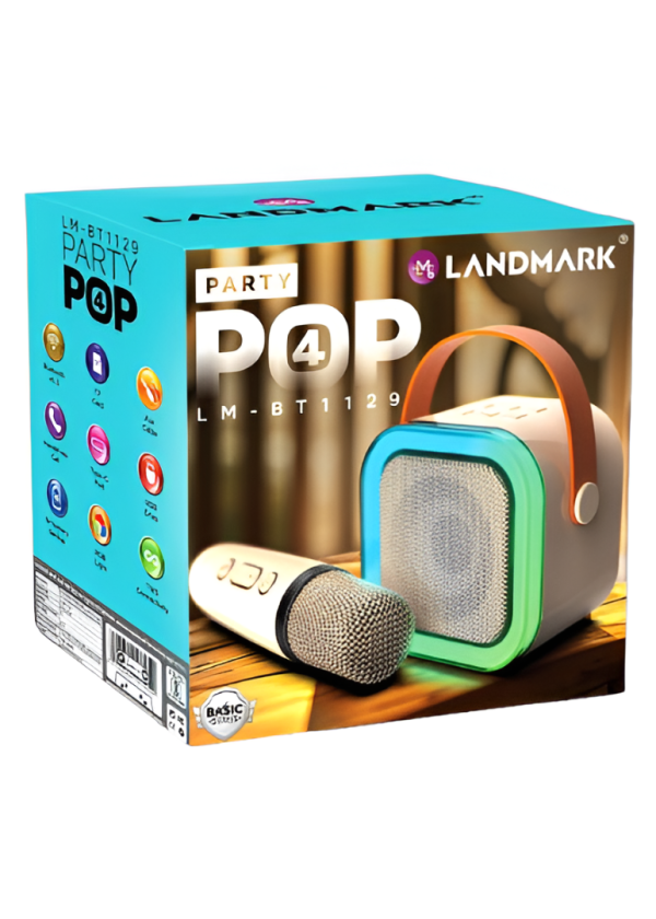 Party Pop 4 Bluetooth Karaoke Speaker with Mic - Image 2