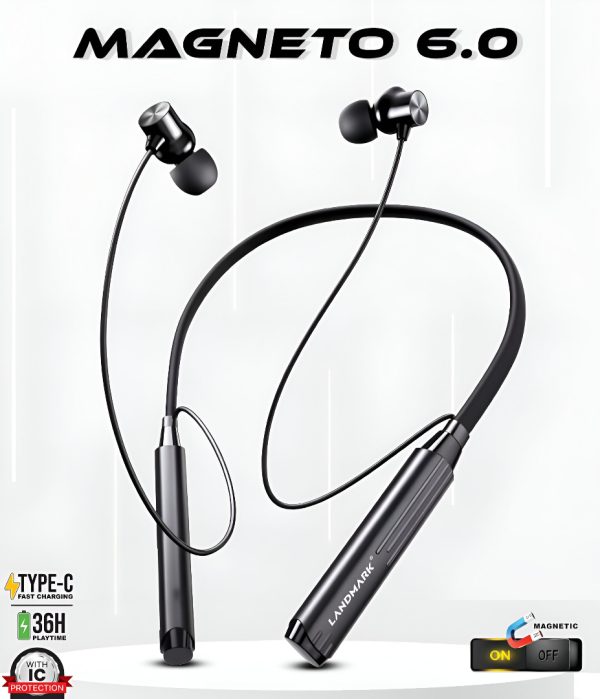 Magneto 6.0 (LM-BH206) Bluetooth Neckband Earphones - Image 2