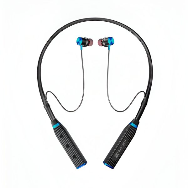 NEXTGEN Dynamic Sound Wireless Neckband – Supreme Bass, Clear Calling, 50H Playtime, Type-C Fast Charging (Blue)